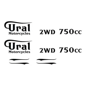 Ural Vintage Style Motorcycle Gas Tank & Body Decals