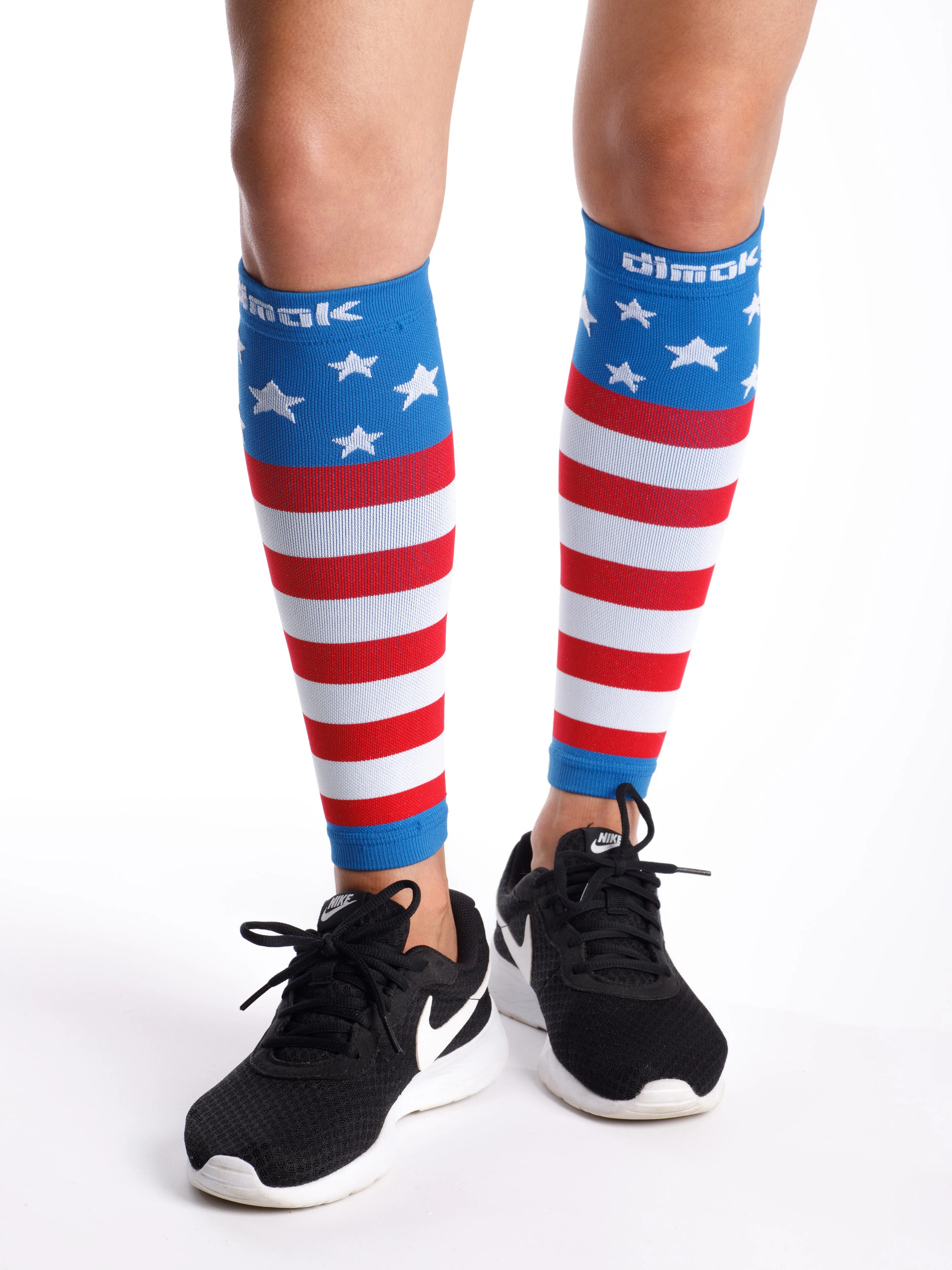 USA Flag Graduated Calf Compression Sleeves Calf Support Footless Socks