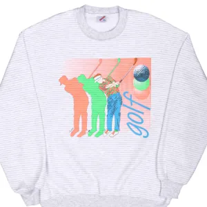 VINTAGE GOLF WHITE SWEATSHIRT 1990S SIZE LARGE