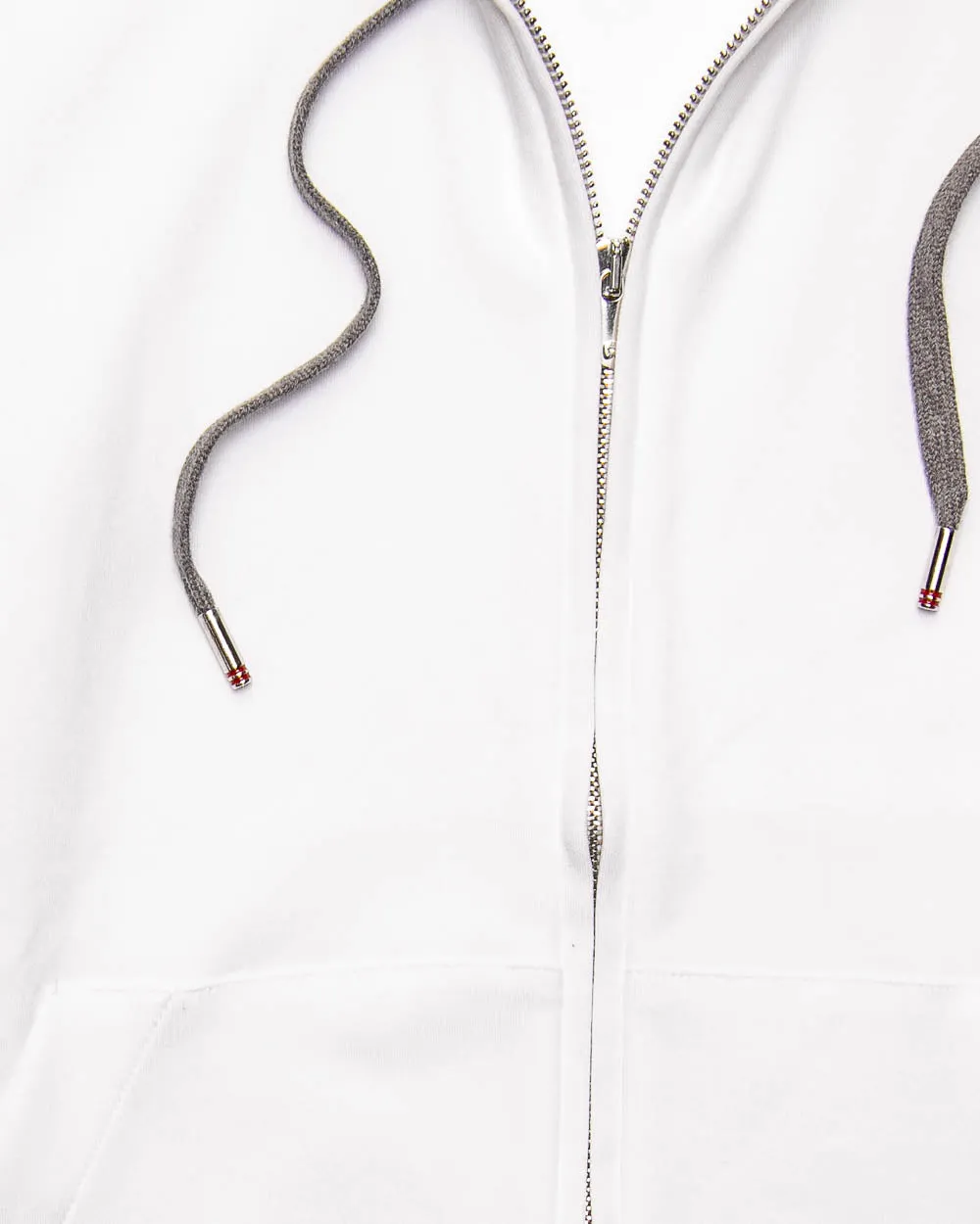 White Zip Hoodie