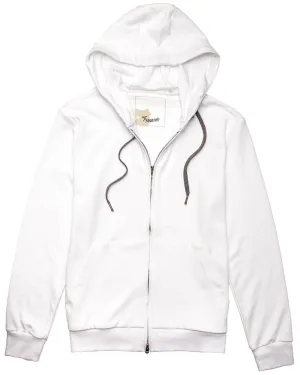 White Zip Hoodie