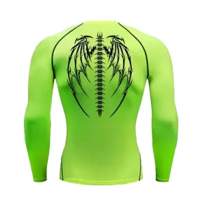 Wing Crest Green Compression Shirt