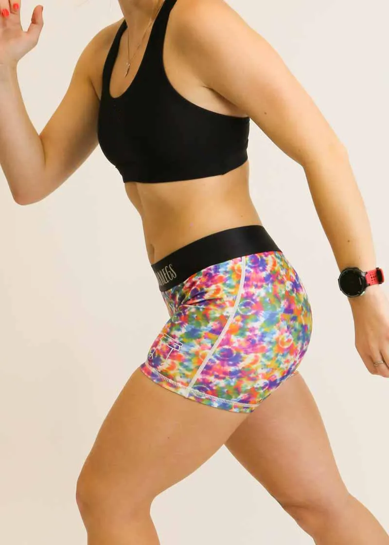 Women's Tie-Dye 3" Race Compression Shorts