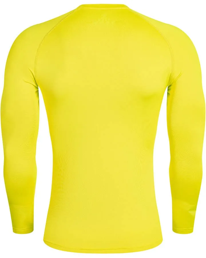 YELLOW KELME BASELAYER LONG SLEEVE TOP