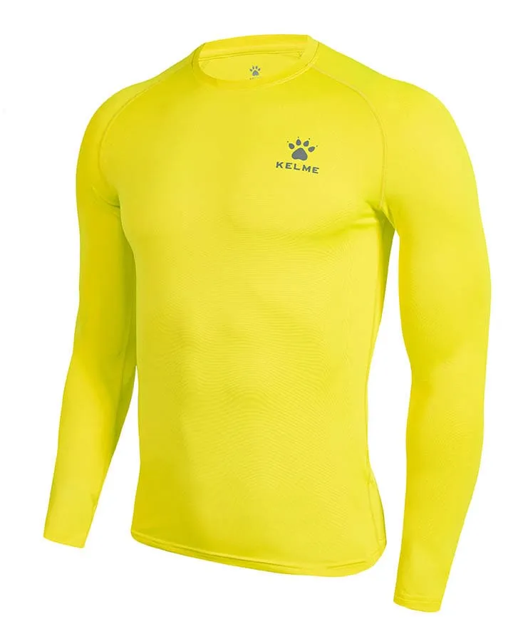 YELLOW KELME BASELAYER LONG SLEEVE TOP