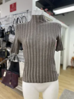 Zara open knit wool blend top S