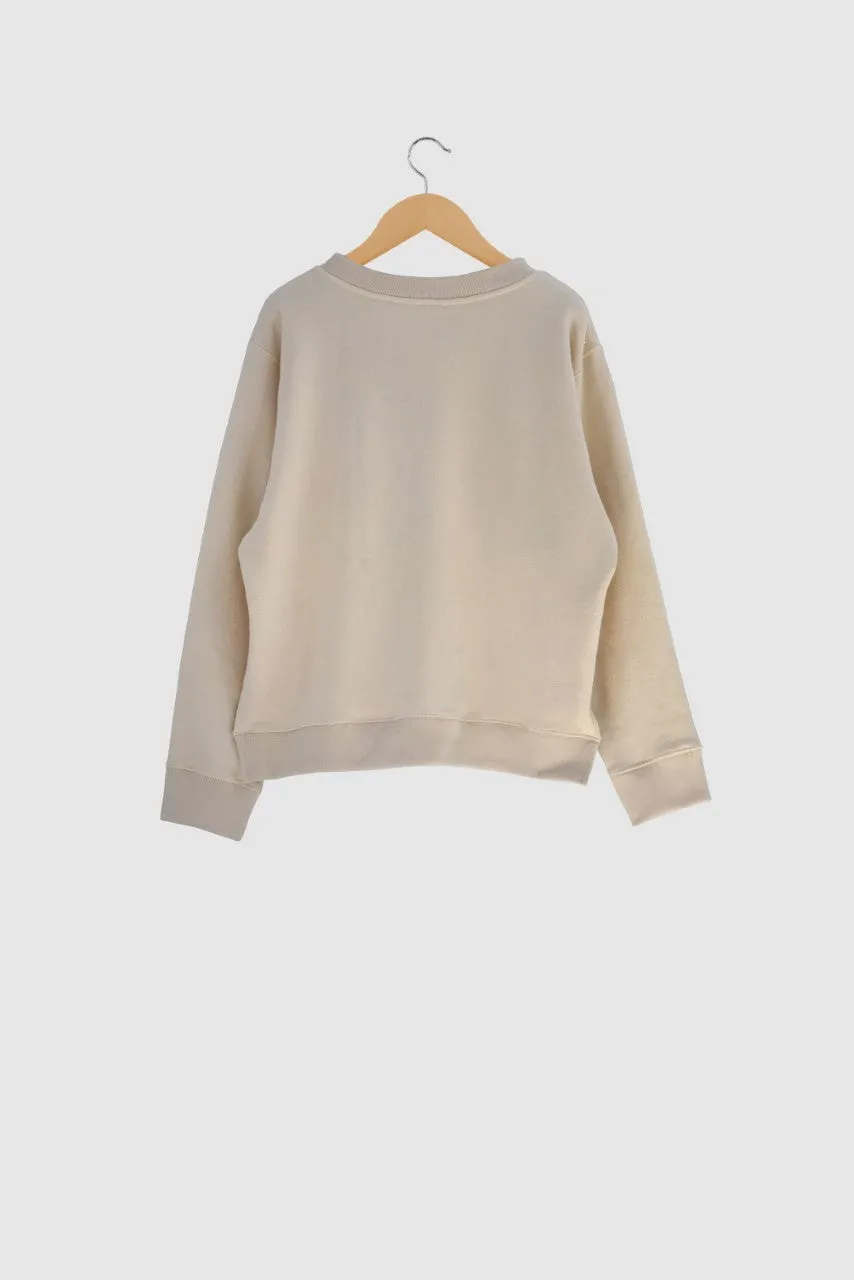 ZHI - Oversized Cotton Sweater in Greige